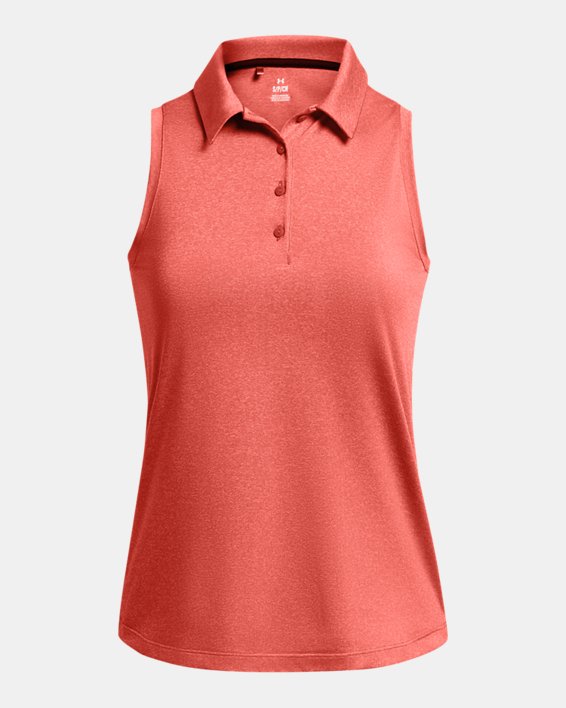 Polo sans manches UA Playoff pour femme, Red, pdpMainDesktop image number 2